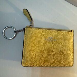 Coach Yellow Key & Card Holder
